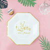 Eid Mubarak Large Gold Foiled Paper Plates 8PK