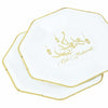 Eid Mubarak Large Gold Foiled Paper Plates 8PK