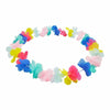 Rainbow Hawaiian Luau Flower Lei Party Wreath