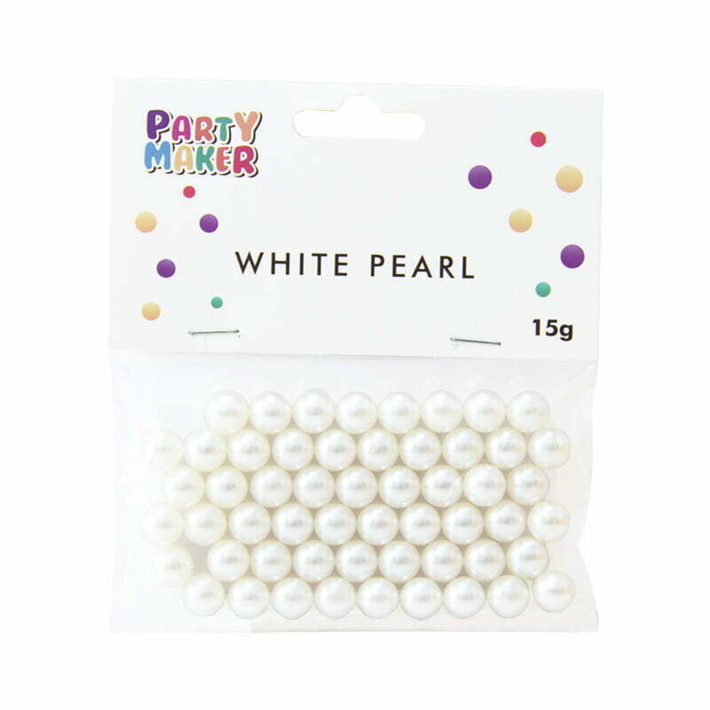 15g White Pearl Top Party Supplies, Hoppers Crossing Decorations
