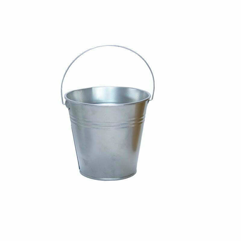 Silver Favour Lolly Bucket Tin Top Party Supplies, Hoppers Crossing