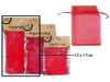 12x17cm Organza Bag Red 4Pack