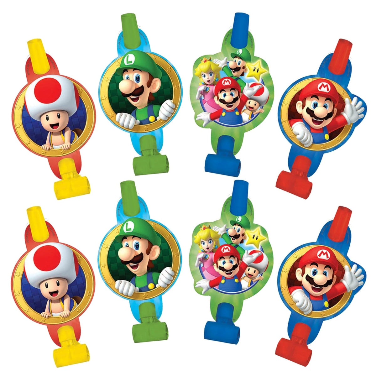 Super Mario Bros. Party Blowouts 8pk Top Party Supplies, Hoppers