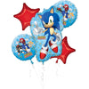 Sonic The Hedgehog Foil Balloons Bouquet  Party Decorations