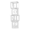 LOVE Clear Balloon Block Box WITH Letters 4 Boxes Wedding Anniversary Decoration